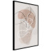 Wall Poster Reflective Morning - line art of a kiss on a beige abstract background 130814 additionalThumb 11