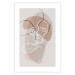 Wall Poster Reflective Morning - line art of a kiss on a beige abstract background 130814 additionalThumb 15