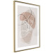 Wall Poster Reflective Morning - line art of a kiss on a beige abstract background 130814 additionalThumb 7