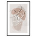 Wall Poster Reflective Morning - line art of a kiss on a beige abstract background 130814 additionalThumb 20