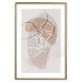 Wall Poster Reflective Morning - line art of a kiss on a beige abstract background 130814 additionalThumb 19