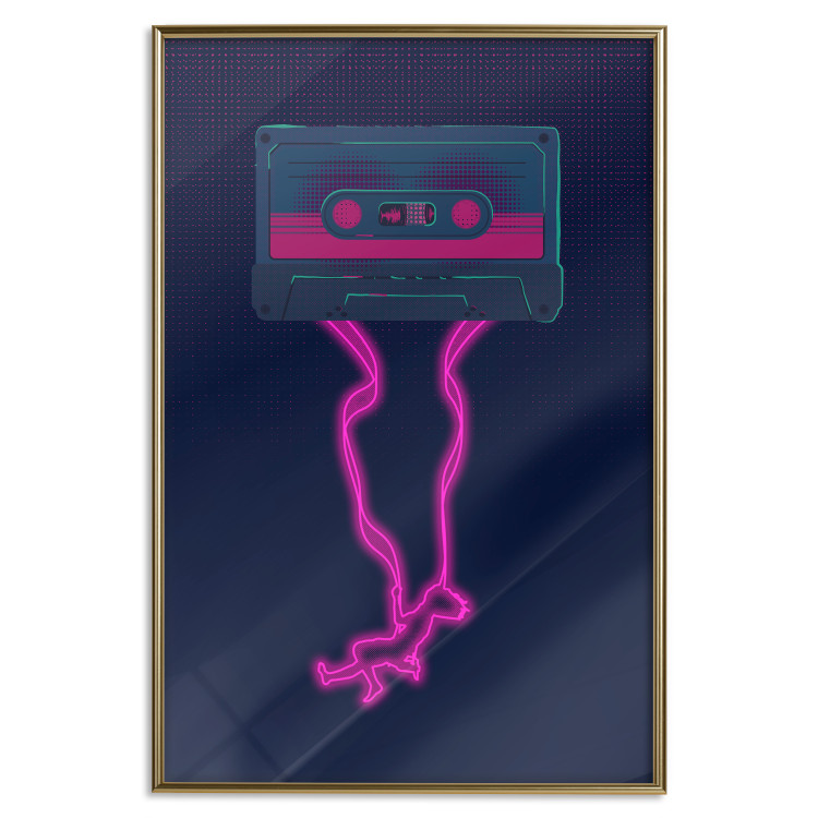 Wall Poster Musical Euphoria - cassette tape with neon pink extended ribbon 131814 additionalImage 21