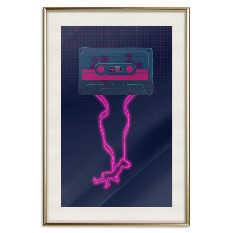 Wall Poster Musical Euphoria - cassette tape with neon pink extended ribbon 131814 additionalImage 20