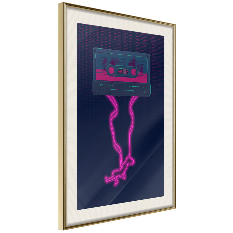 Wall Poster Musical Euphoria - cassette tape with neon pink extended ribbon 131814 additionalImage 4