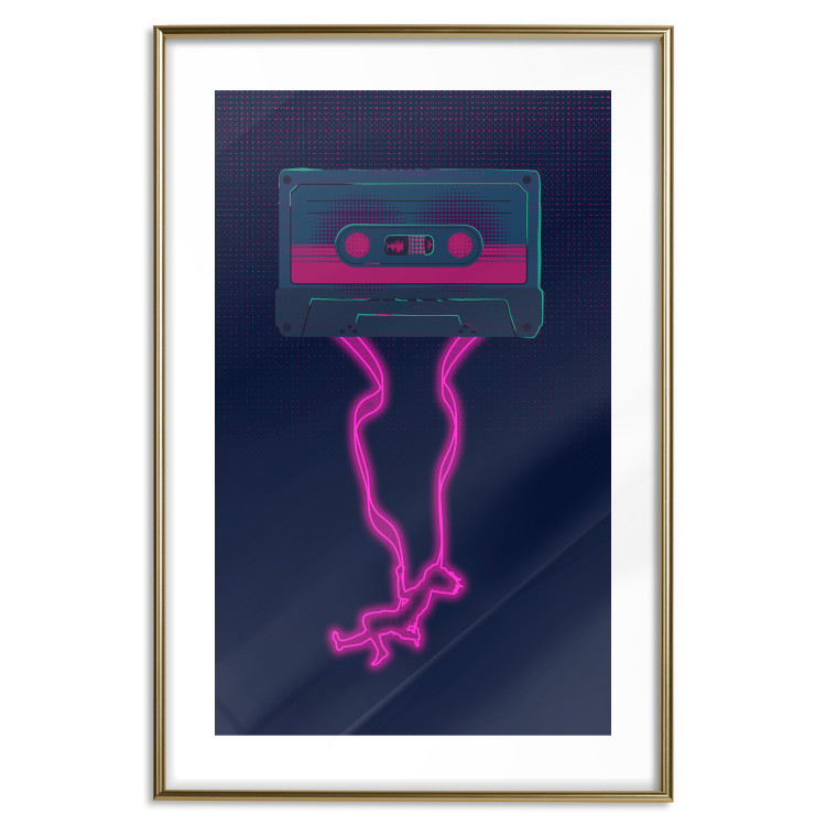 Wall Poster Musical Euphoria - cassette tape with neon pink extended ribbon 131814 additionalImage 16