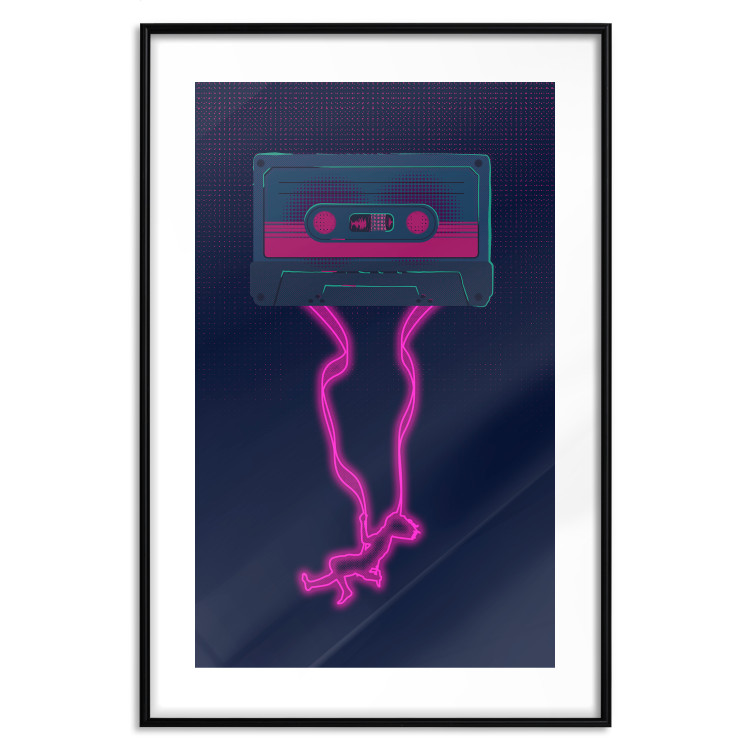 Wall Poster Musical Euphoria - cassette tape with neon pink extended ribbon 131814 additionalImage 17