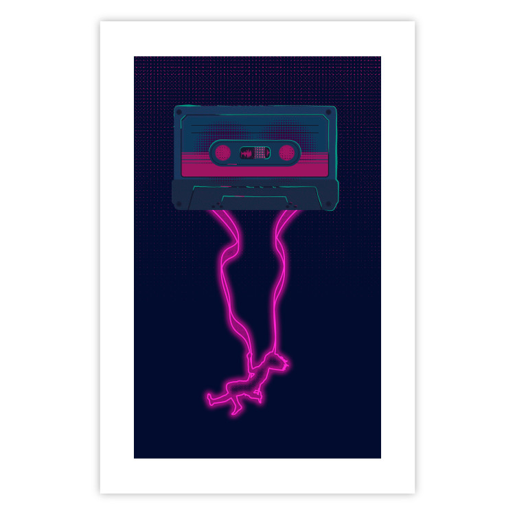 Wall Poster Musical Euphoria - cassette tape with neon pink extended ribbon 131814 additionalImage 25