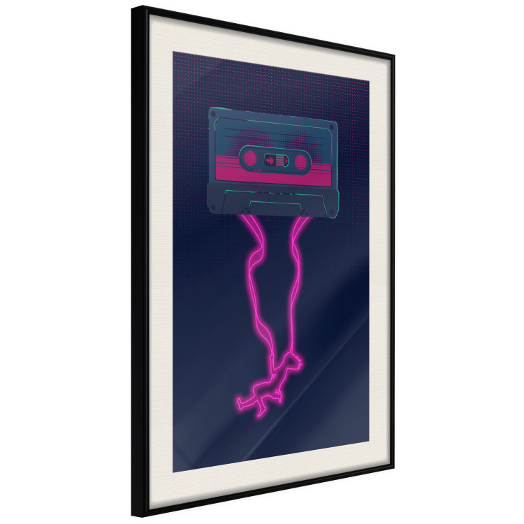 Wall Poster Musical Euphoria - cassette tape with neon pink extended ribbon 131814 additionalImage 3