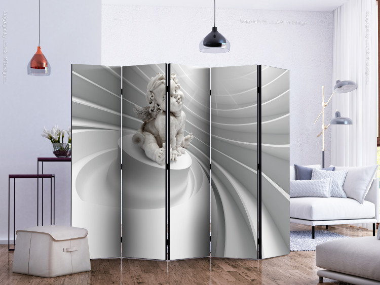 Room Divider Angelic Radiance II (5-piece) - composition with figure and 3D illusion 132614 additionalImage 2