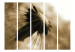 Room Separator Dandelion - Sepia II (5-piece) - close-up of a delicate flower 132814 additionalThumb 3