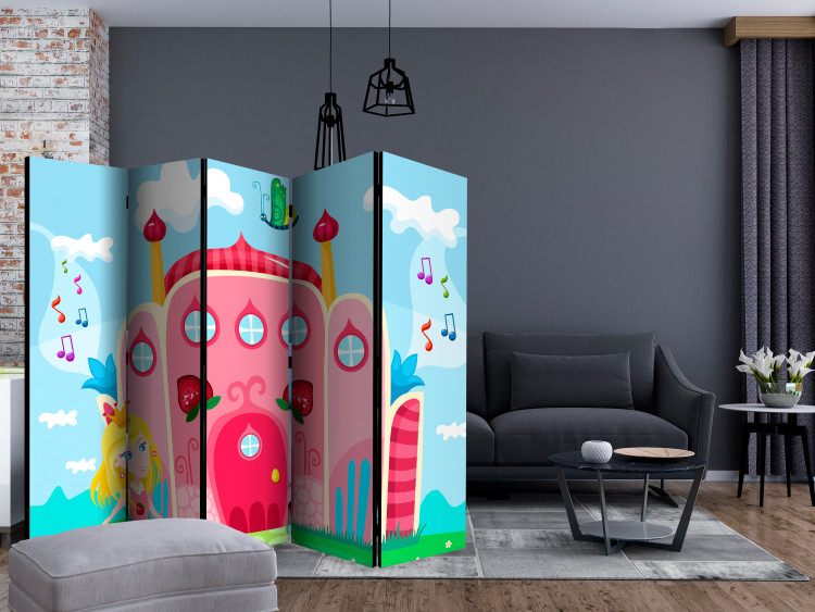 Room Divider Castle II (5-piece) - colorful illustration with a girl for children 133014 additionalImage 4