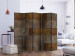 Room Divider Golden Cascade II - rusty metal texture with square plates 133614 additionalThumb 2