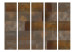 Room Divider Golden Cascade II - rusty metal texture with square plates 133614 additionalThumb 3