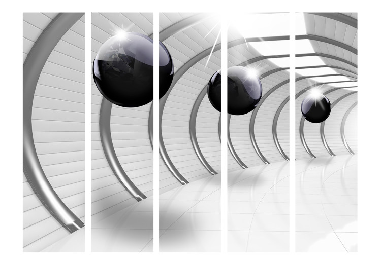 Room Divider Screen Futuristic Tunnel II II - space with spheres in abstract style 133714 additionalImage 3