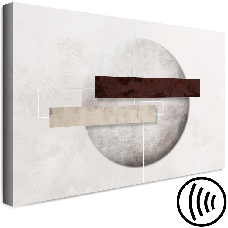 Canvas Art Print Brutal composition - rectangles on a gray circle background 134614 additionalImage 6