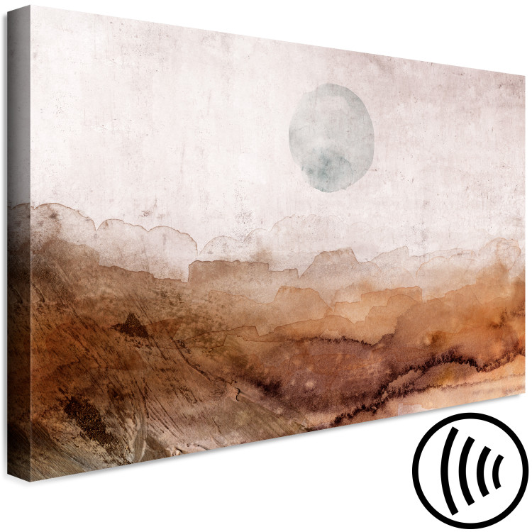 Canvas Art Print Another planet - blurry mountain landscape in mild earth colors 134914 additionalImage 6