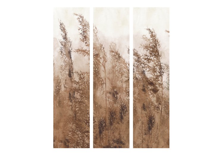 Room Separator Tall Grass - Brown (3-piece) - Landscape of full meadow grain 136114 additionalImage 3