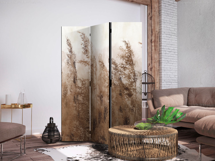 Room Separator Tall Grass - Brown (3-piece) - Landscape of full meadow grain 136114 additionalImage 4