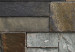 Photo Wallpaper Stone wall - Background maintained in shades of gray and bronze 137414 additionalThumb 4