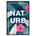 Wall Poster Nature - English text among leaves on a navy background 137914 additionalThumb 2