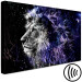 Canvas Art Print Majesty of the King (1-piece) Wide - lion in profile on a black background 138414 additionalThumb 6