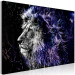 Canvas Art Print Majesty of the King (1-piece) Wide - lion in profile on a black background 138414 additionalThumb 2