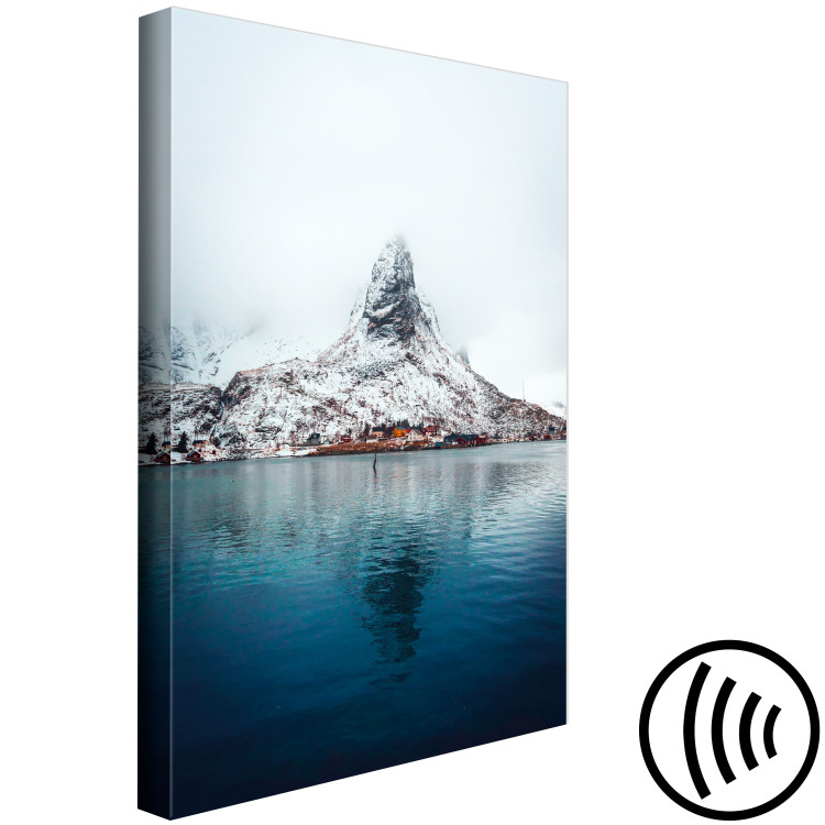 Canvas Print Identity of Beauty (1-piece) Vertical - winter landscape with mountain over water 138714 additionalImage 6