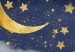 Wall Mural Night sky - children's landscape with golden moon and stars 143714 additionalThumb 7