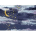 Wall Mural Night sky - children's landscape with golden moon and stars 143714 additionalThumb 3