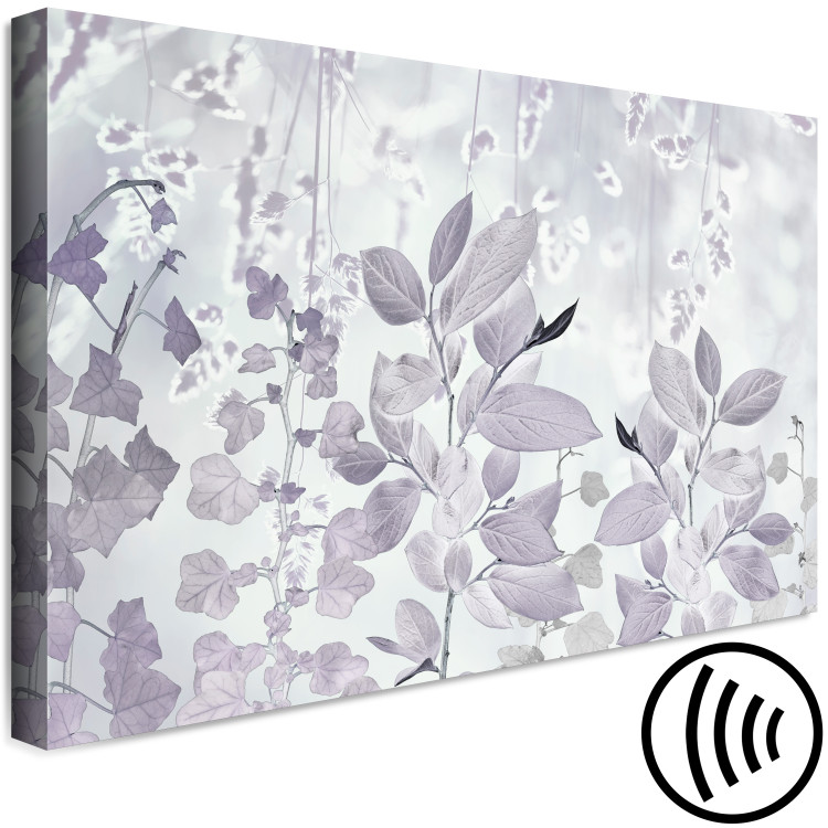 Canvas Print Delicate Ivy (1-piece) - landscape in gray-toned leaves 143814 additionalImage 6