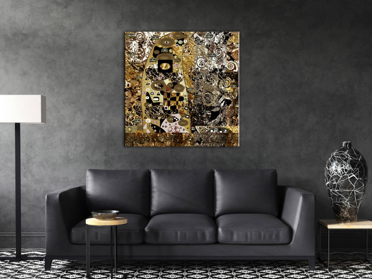 Canvas Light in Abstraction (1-piece) - golden motifs inspired by Klimt 144114 additionalImage 3