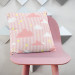 Decorative Microfiber Pillow Skies and stripes - clouds and stars motif in shades of white and pink cushions 147014 additionalThumb 2