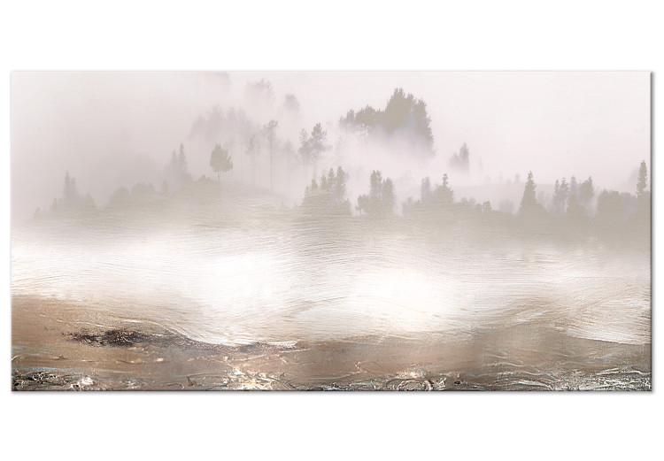 Canvas Landscape in the Fog - Abstract Nature in Sepia Tones 149014