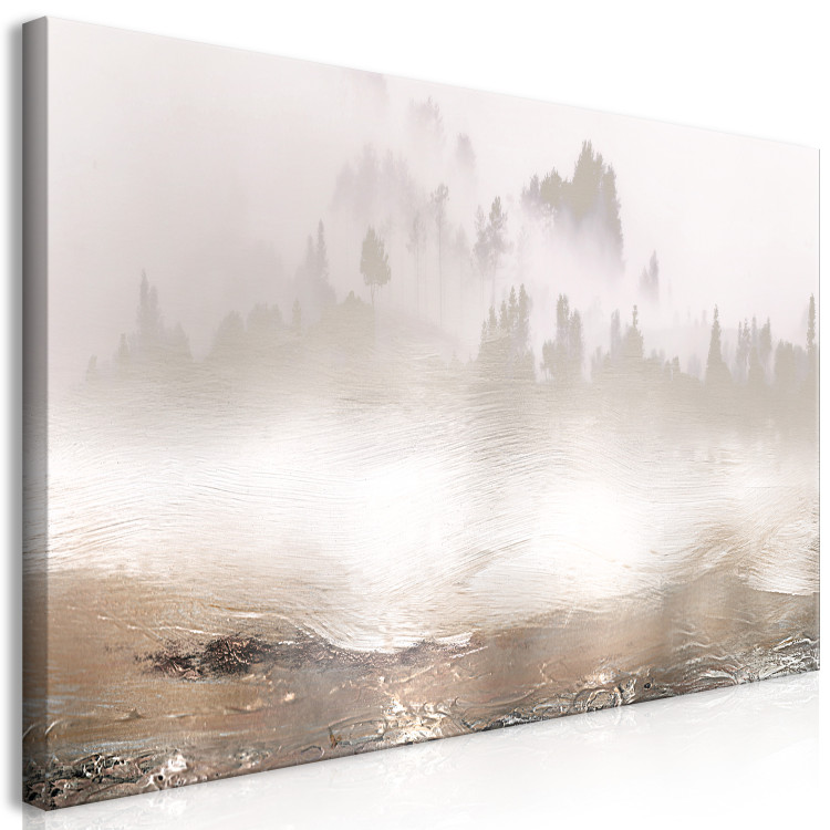 Canvas Landscape in the Fog - Abstract Nature in Sepia Tones 149014 additionalImage 2