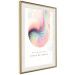 Poster Abstraction - Wave of Pastel Stripes With a Description on a White Background 149714 additionalThumb 10