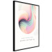 Poster Abstraction - Wave of Pastel Stripes With a Description on a White Background 149714 additionalThumb 5