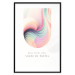 Poster Abstraction - Wave of Pastel Stripes With a Description on a White Background 149714 additionalThumb 24