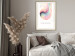 Poster Abstraction - Wave of Pastel Stripes With a Description on a White Background 149714 additionalThumb 18