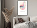 Poster Abstraction - Wave of Pastel Stripes With a Description on a White Background 149714 additionalThumb 16