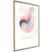 Poster Abstraction - Wave of Pastel Stripes With a Description on a White Background 149714 additionalThumb 8