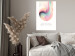 Poster Abstraction - Wave of Pastel Stripes With a Description on a White Background 149714 additionalThumb 11