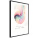 Poster Abstraction - Wave of Pastel Stripes With a Description on a White Background 149714 additionalThumb 7