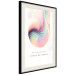 Poster Abstraction - Wave of Pastel Stripes With a Description on a White Background 149714 additionalThumb 9