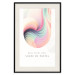 Poster Abstraction - Wave of Pastel Stripes With a Description on a White Background 149714 additionalThumb 26