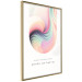 Poster Abstraction - Wave of Pastel Stripes With a Description on a White Background 149714 additionalThumb 6