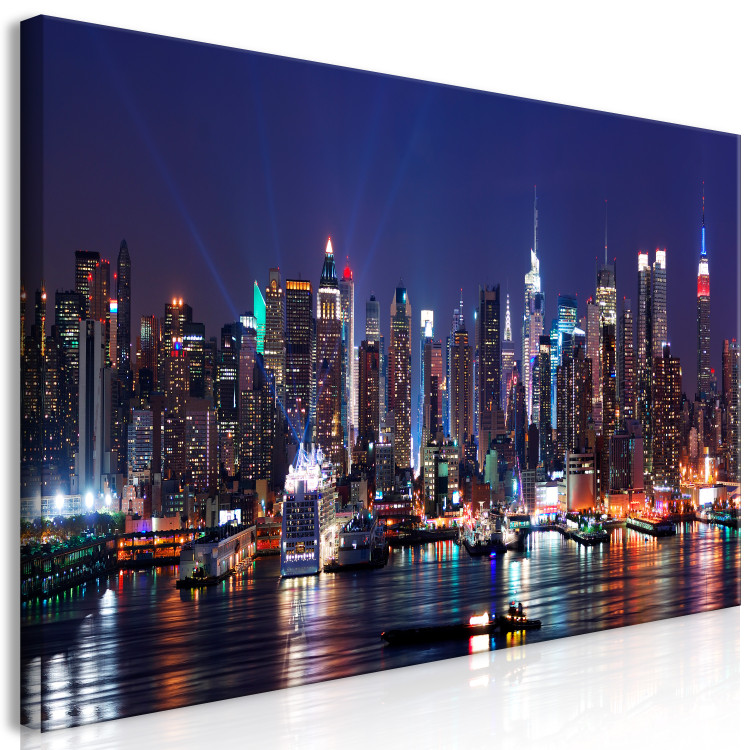 Large canvas print Skyscraper Lights at Night II [Large Format] 150714 additionalImage 2