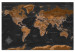 Large canvas print Brown World Map (PL) [Large Format] 150914