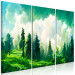 Canvas Print Mountain Landscape - Trees on a Mountainside Painted in Watercolor 151814 additionalThumb 2