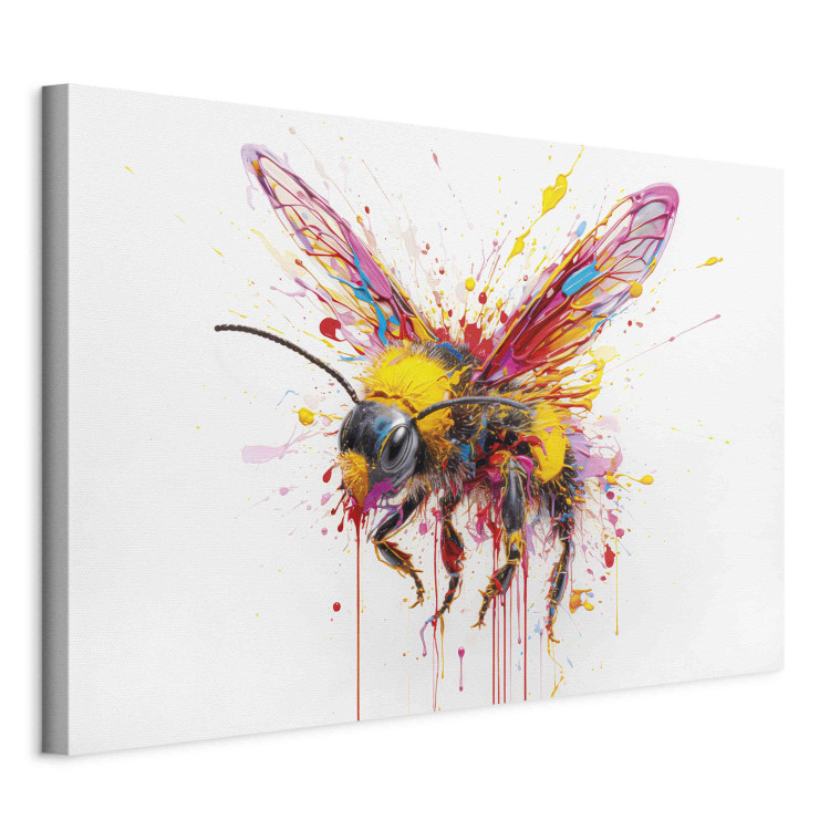 Canvas Collectable Bee - Colorful and Painterly Insect on a White Background 159514 additionalImage 2