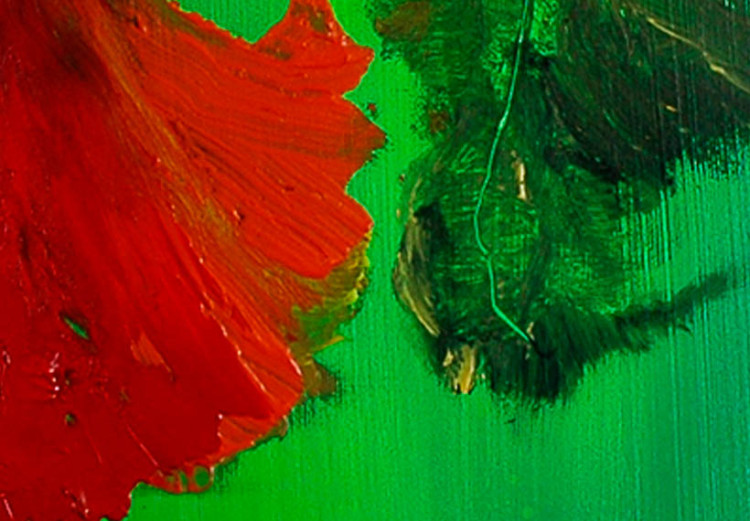 Canvas Art Print Poppy on emerald field 47214 additionalImage 2